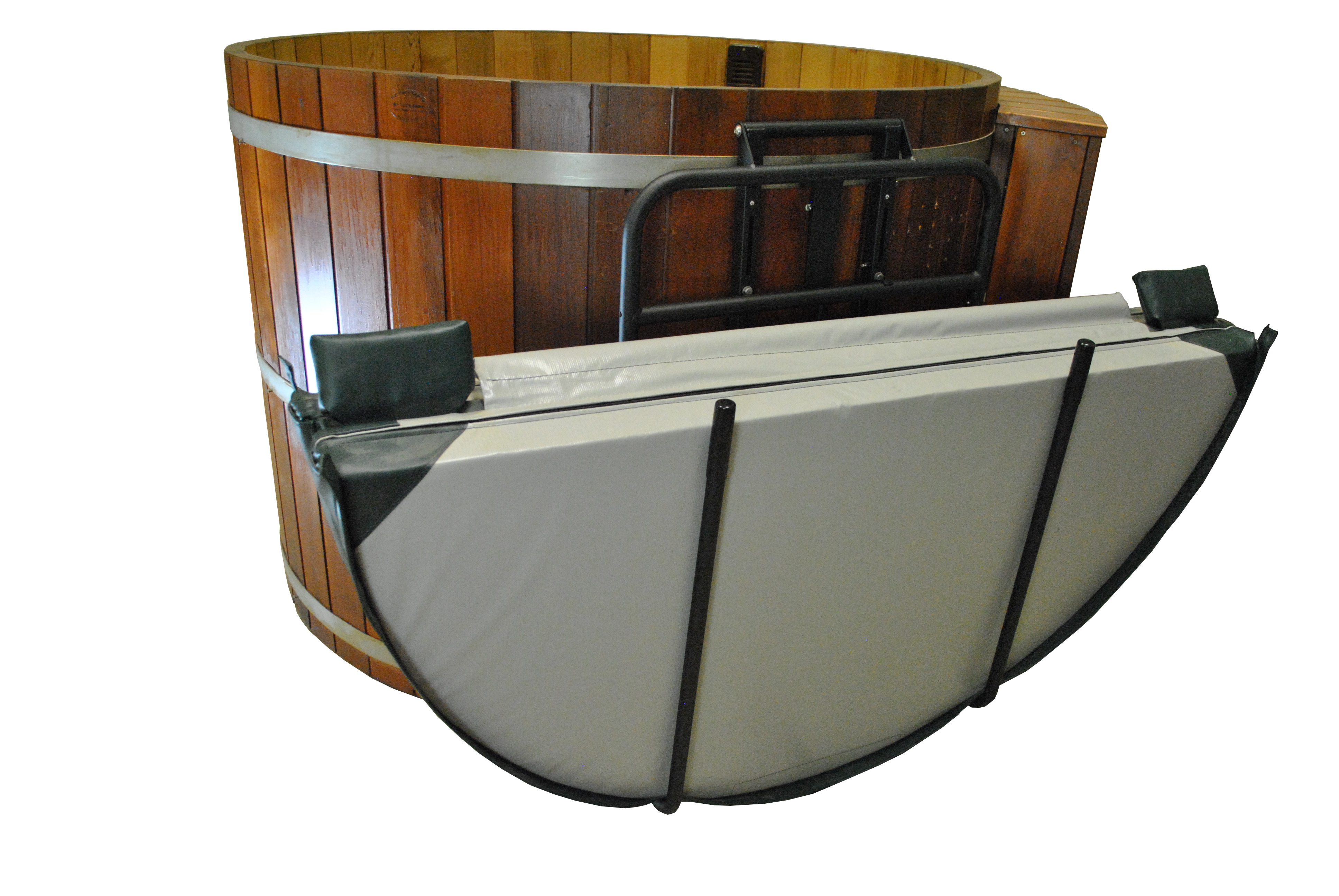 Adjustable cover lifter for wooden hot tubs and swim spas extra tall 